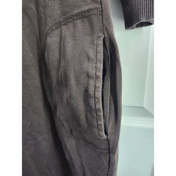 Lauren Jeans Co Ralph Lauren Hooded Sweatshirt Dress Brown Pockets Size Medium - Picture 3 of 6